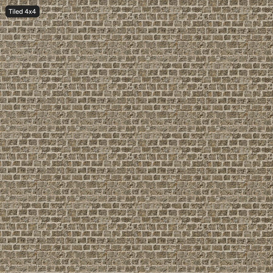 Textura otesaných bloků ze zvětralého sopečného tufu, šedo-hnědá