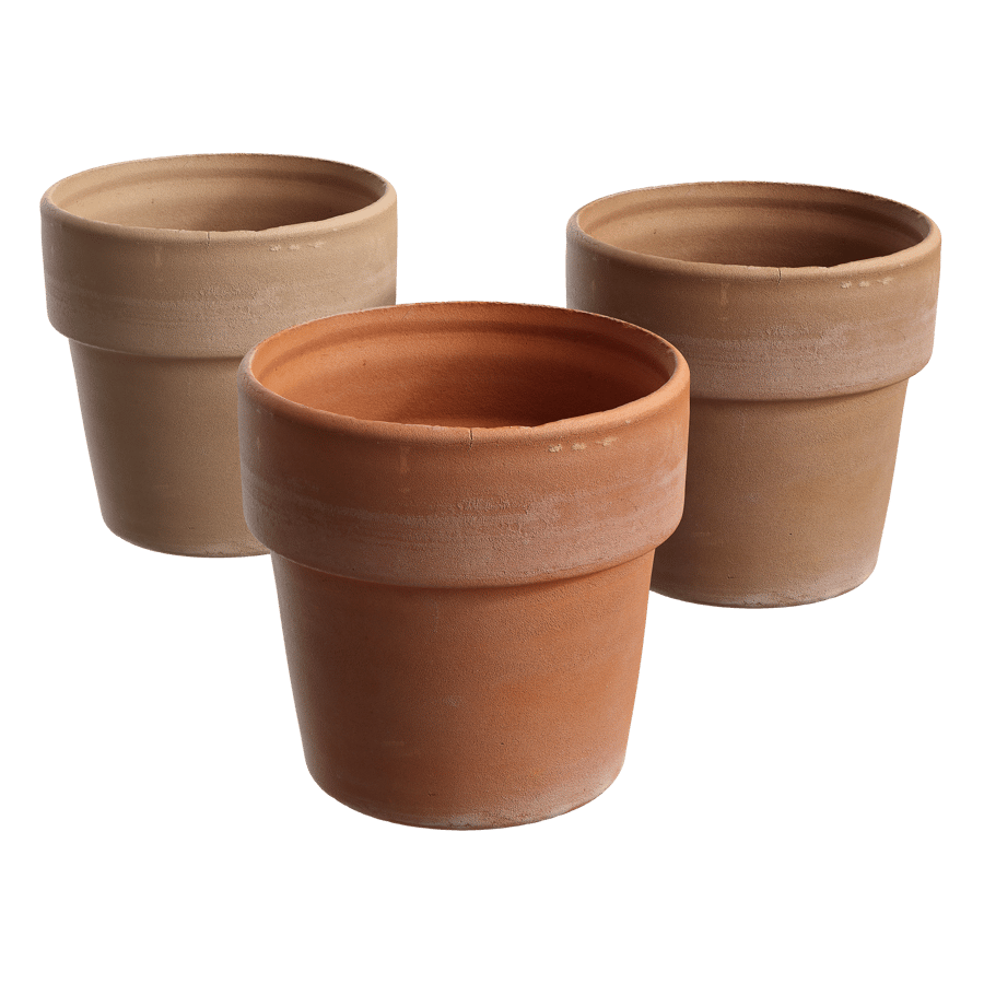 Rimmed Terracotta Clay Pot Models
