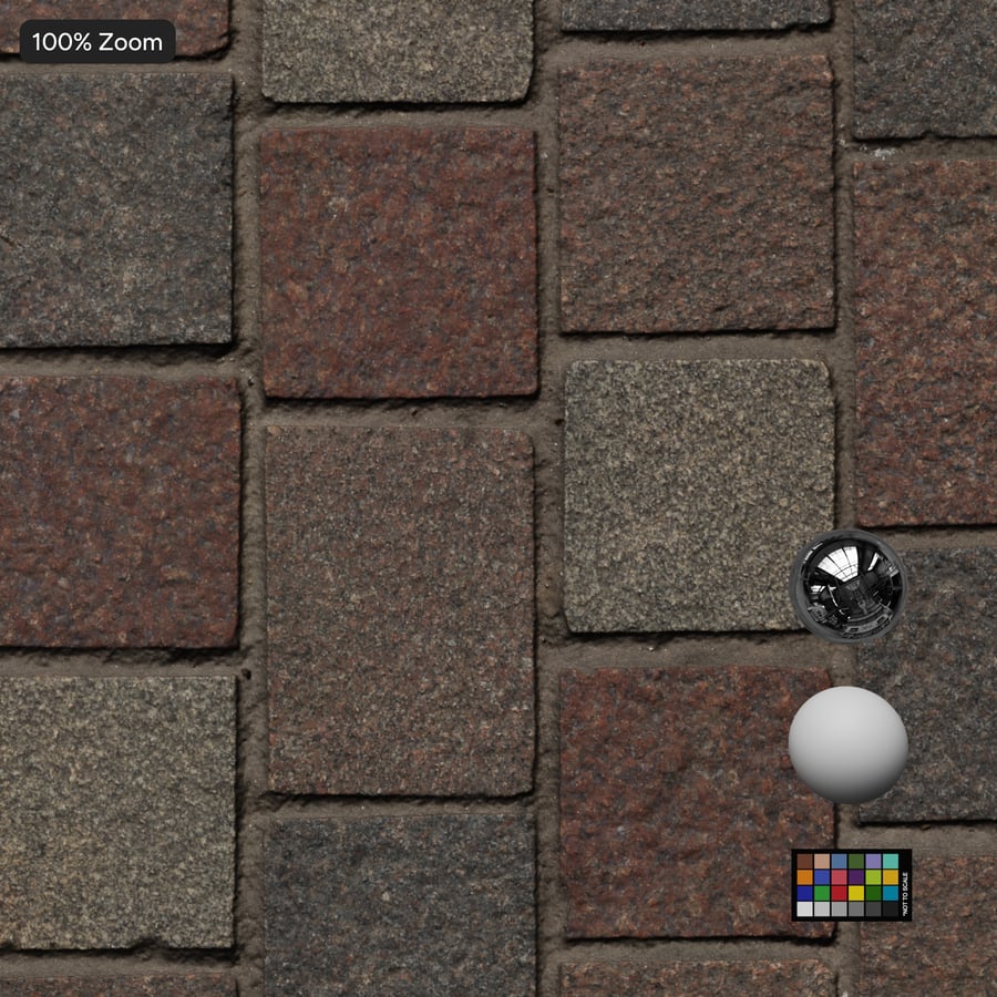 Clean Cobblestone Floor Texture, Mixed