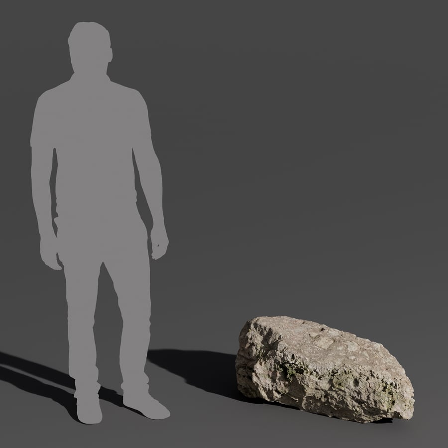 Modelo de pedra grande e rugosa com manchas