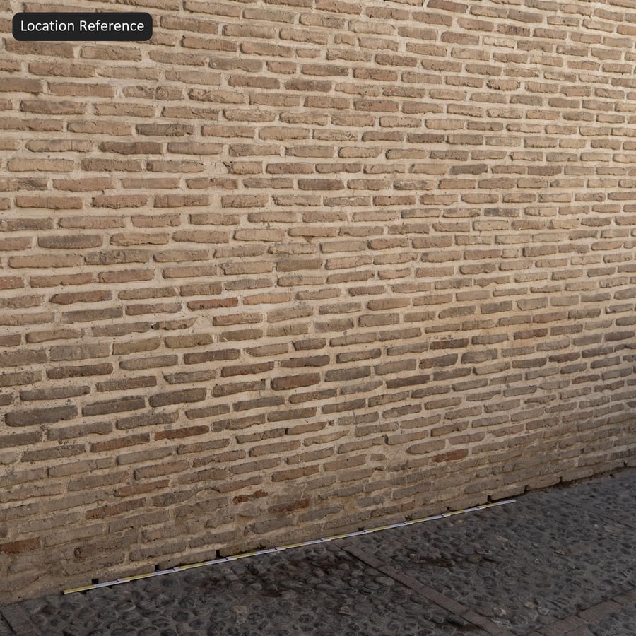 薄砖墙纹理，米色