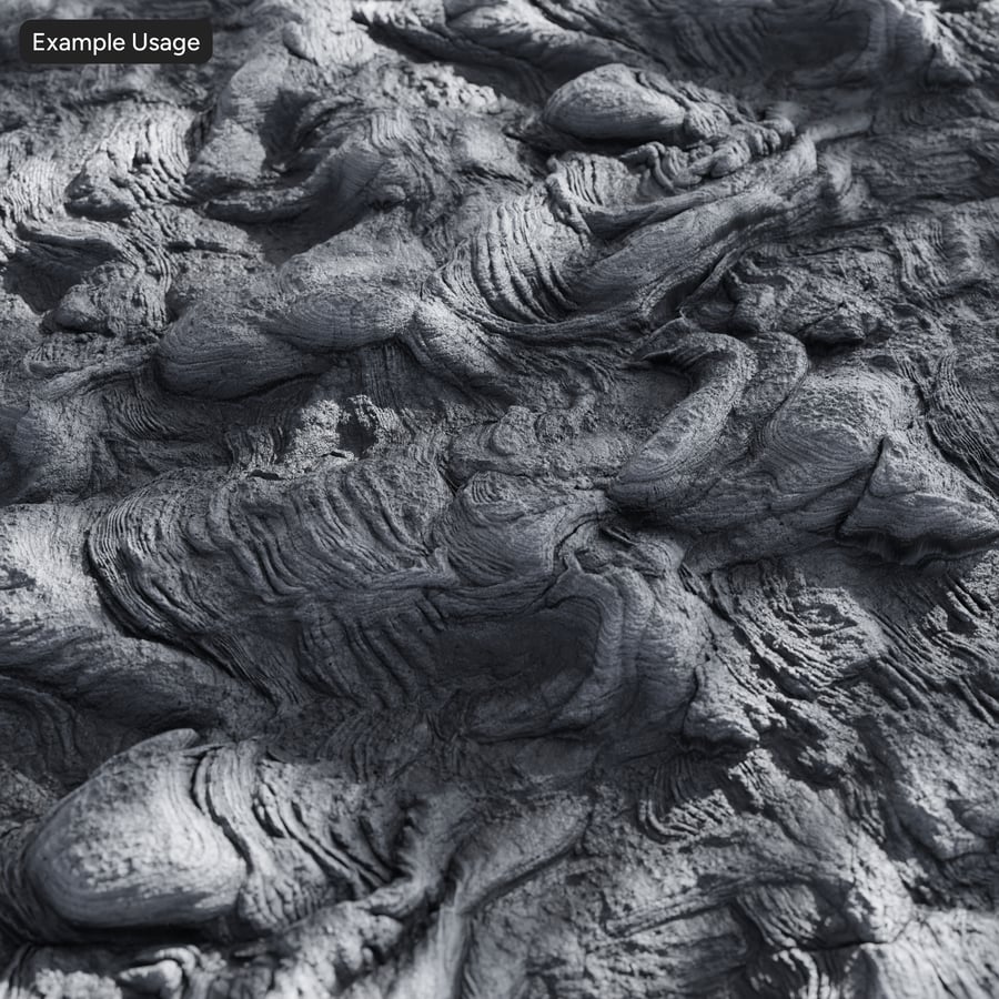 Dried Wave Lava Rock Texture