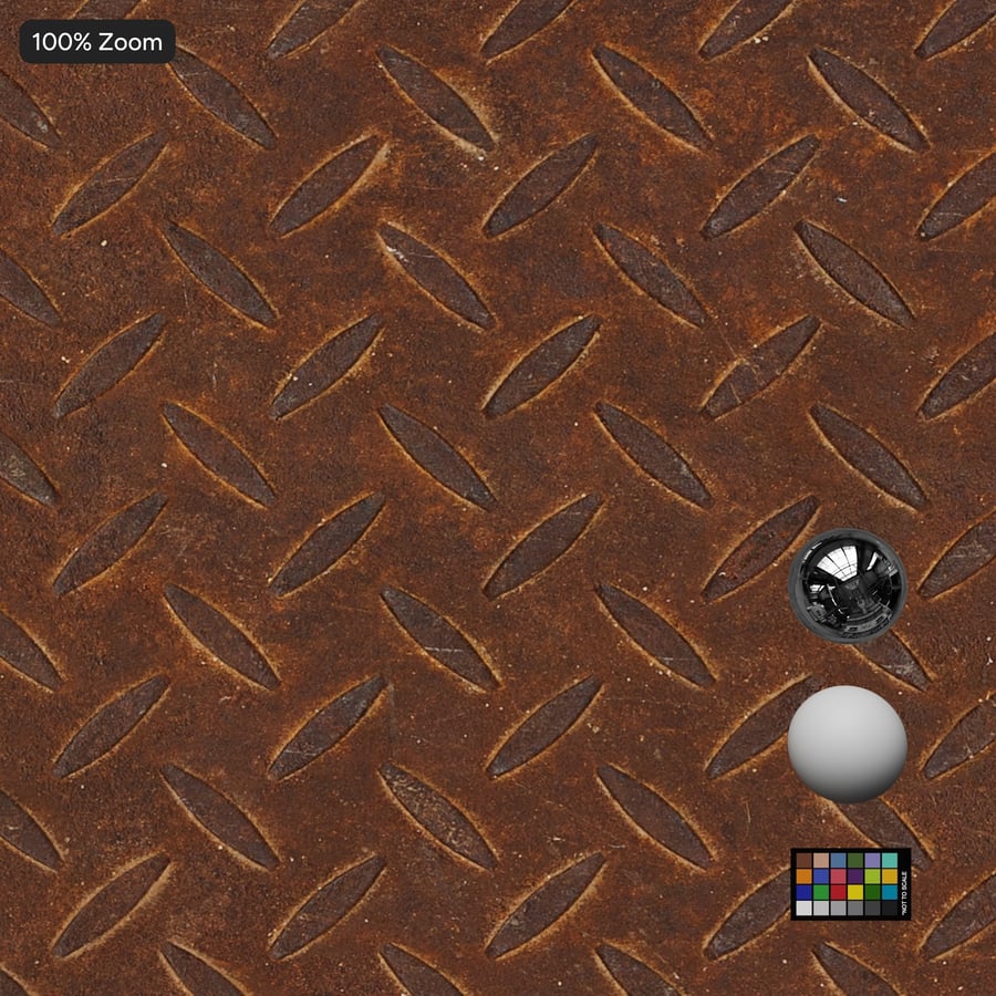 Tekstur Logam Rusty Diamond Tread