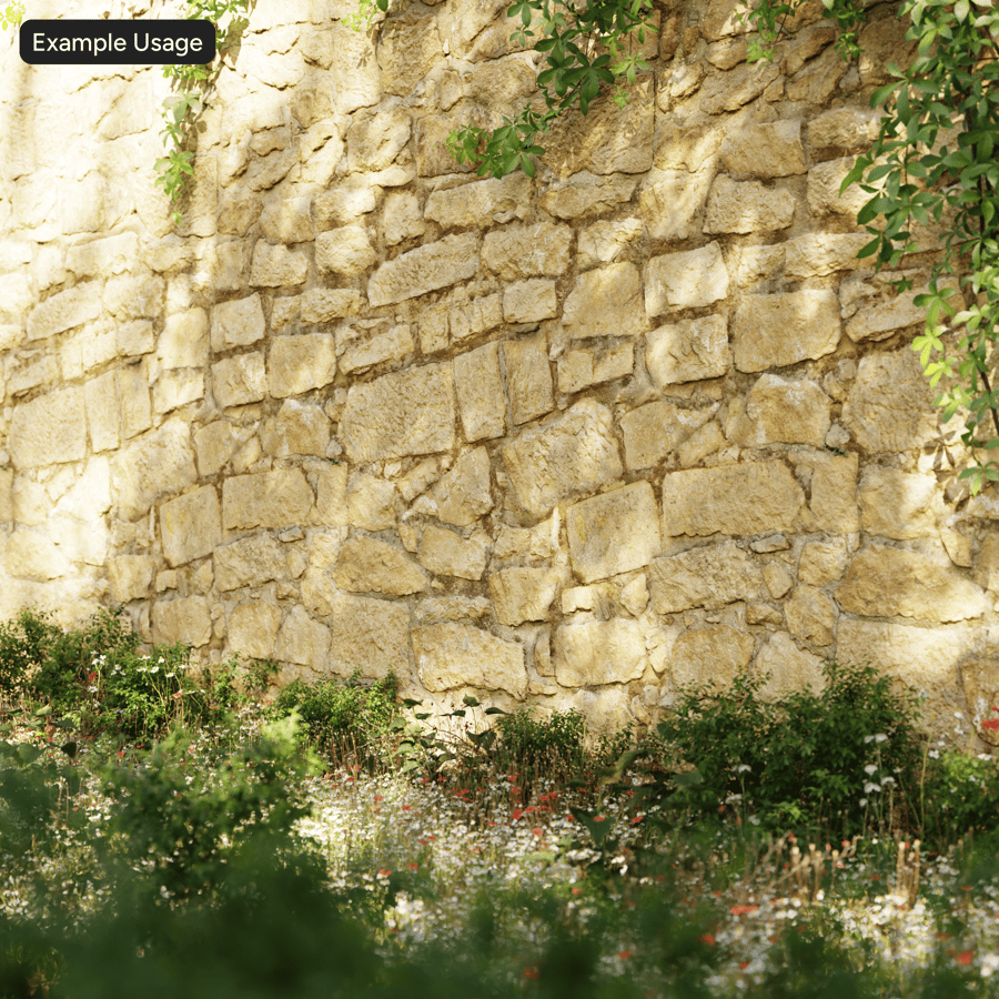 Mossy Rubble Sand Stone Wall Texture