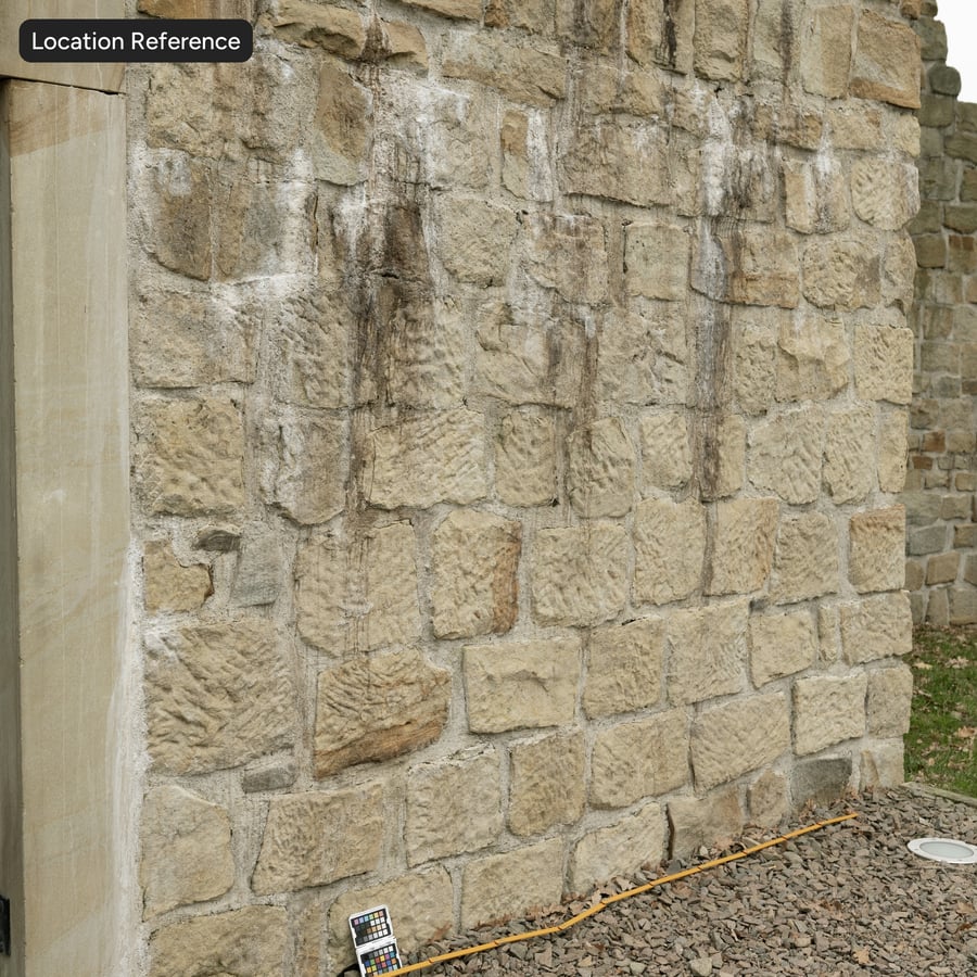 Texture murale en pierre de taille vieillie