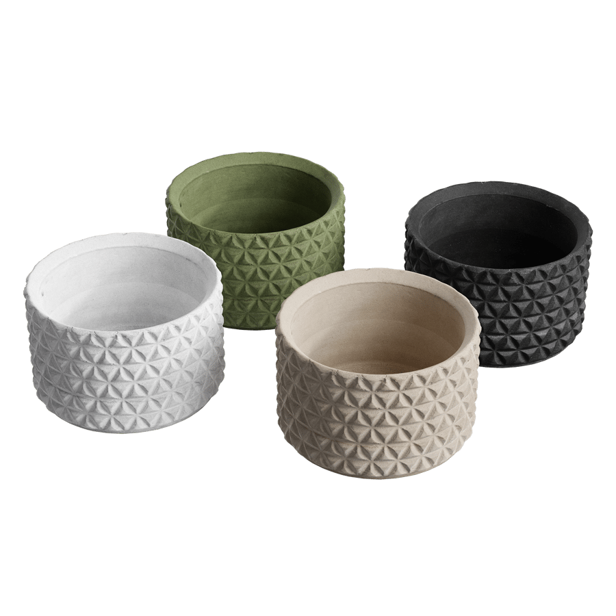 Geometric Diamond Pattern Concrete Planter Models