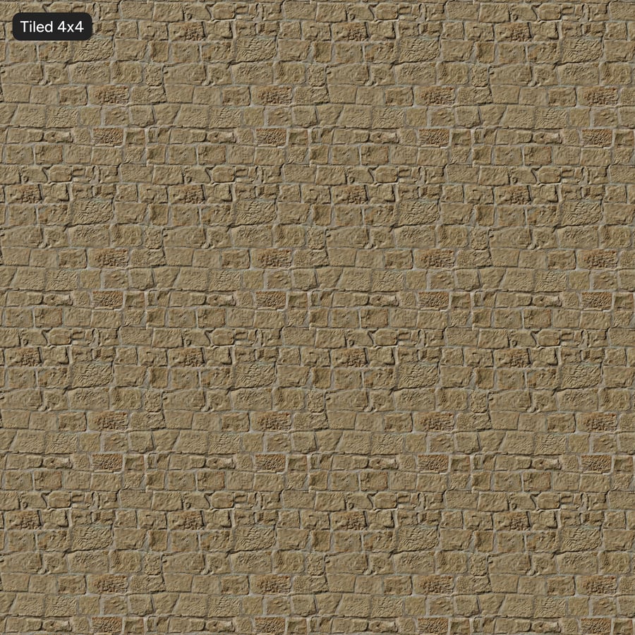 Old Rubble Stone Wall Texture, Yellow