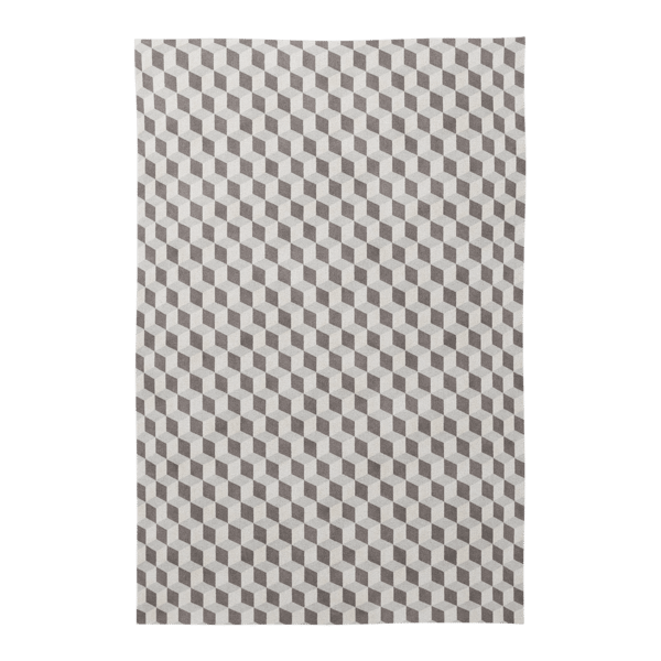Cube Italia Designer Rug Model, Tri-Tone Gray