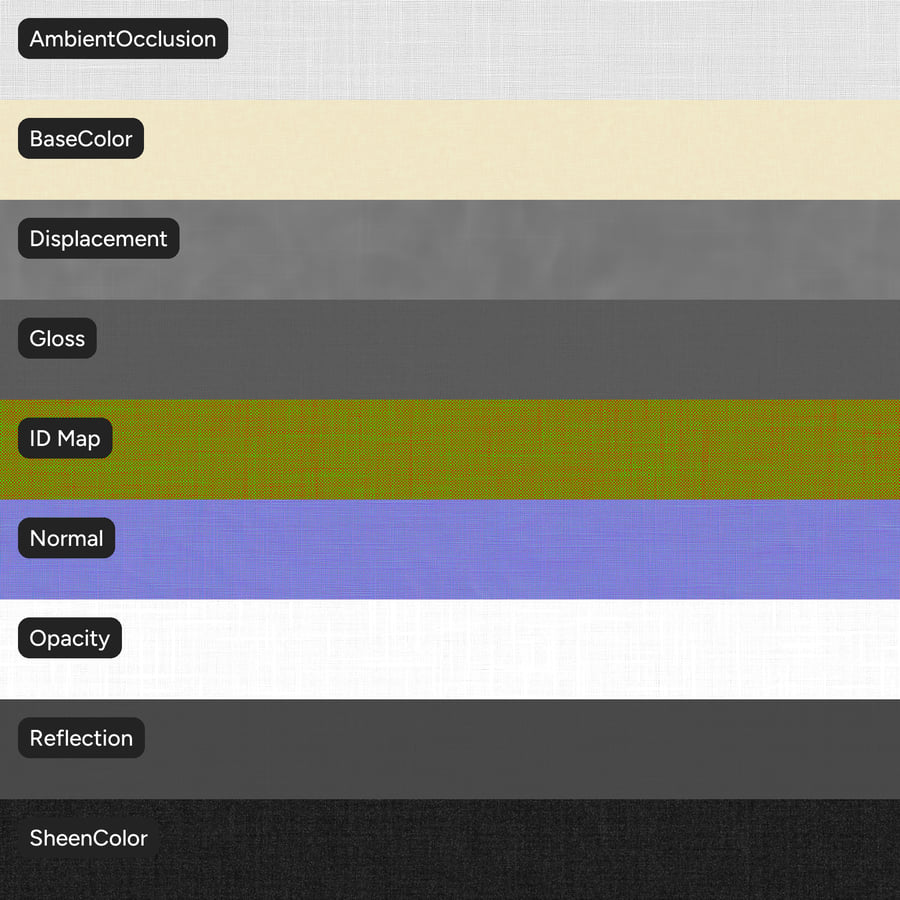 Einfarbiger Amalfi-Polsterstoff Textur, Eierschalenbeige