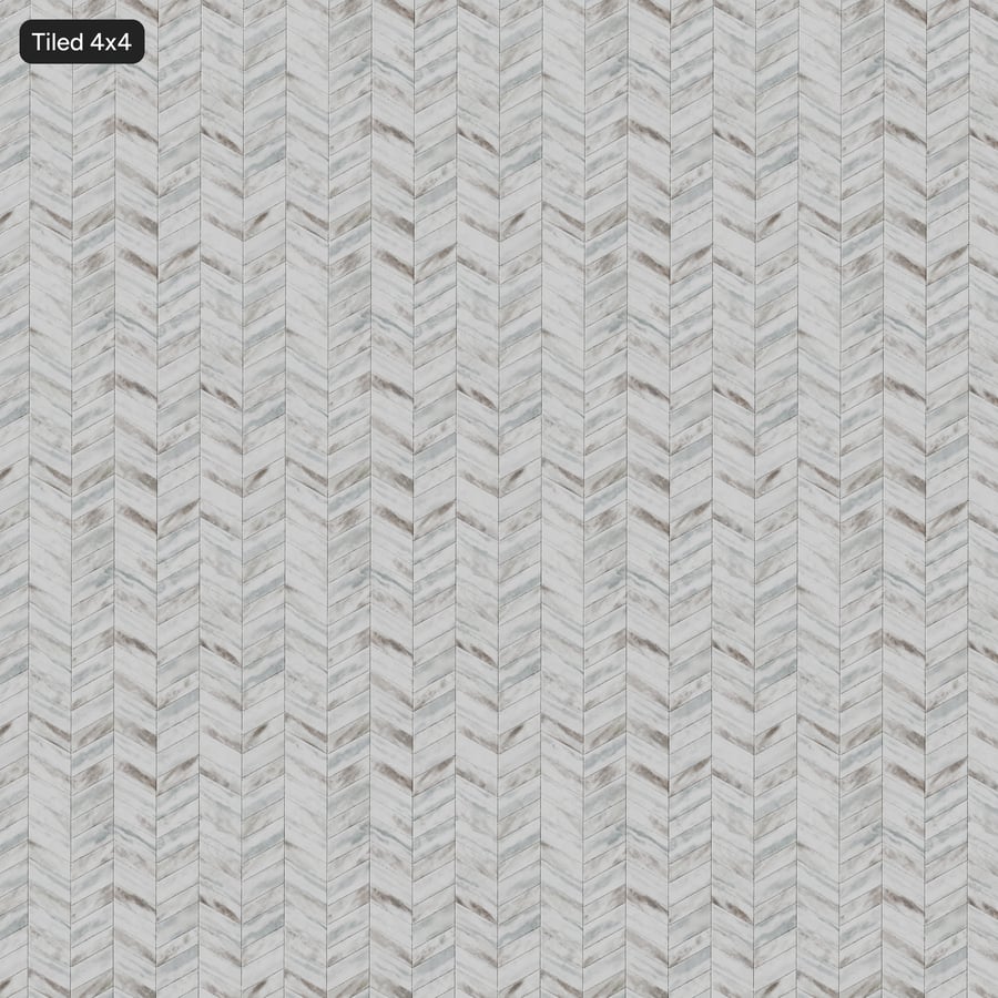 Текстура глянцевої плитки Chevron Marble, туманно-сіра