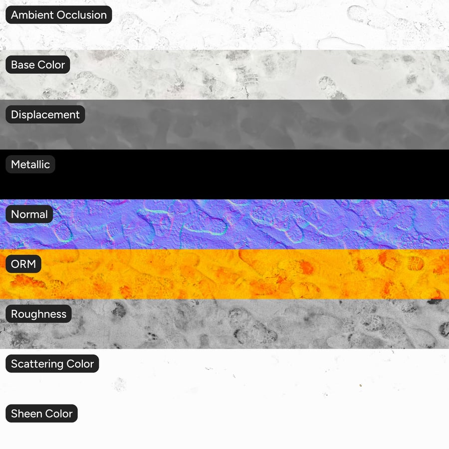 Footprints on Snow Texture