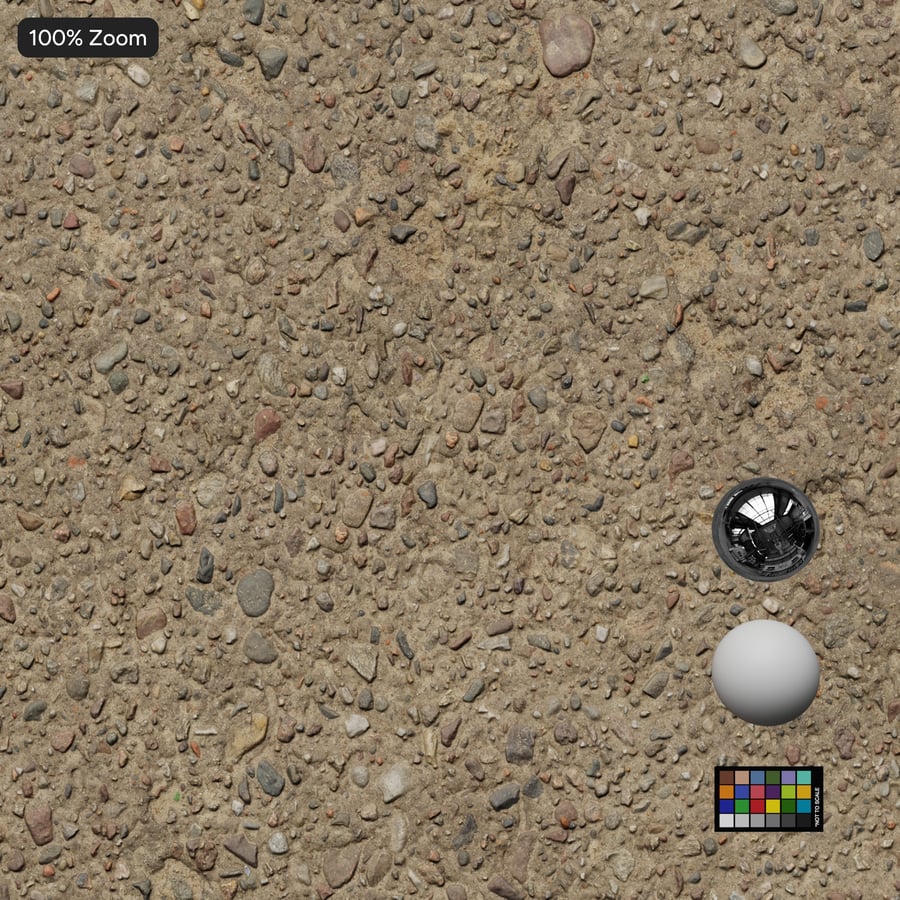 Kirli Çukurlu Agrega Beton Zemin Dokusu