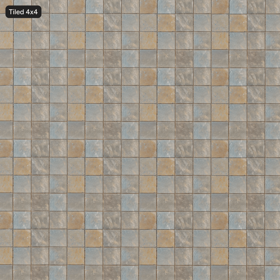 Cleft Slate Square Tile Texture, Grey and Ochre