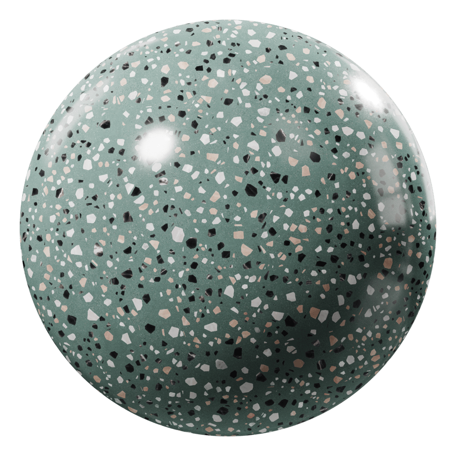 Speckled Mint Terrazzo Texture, Green