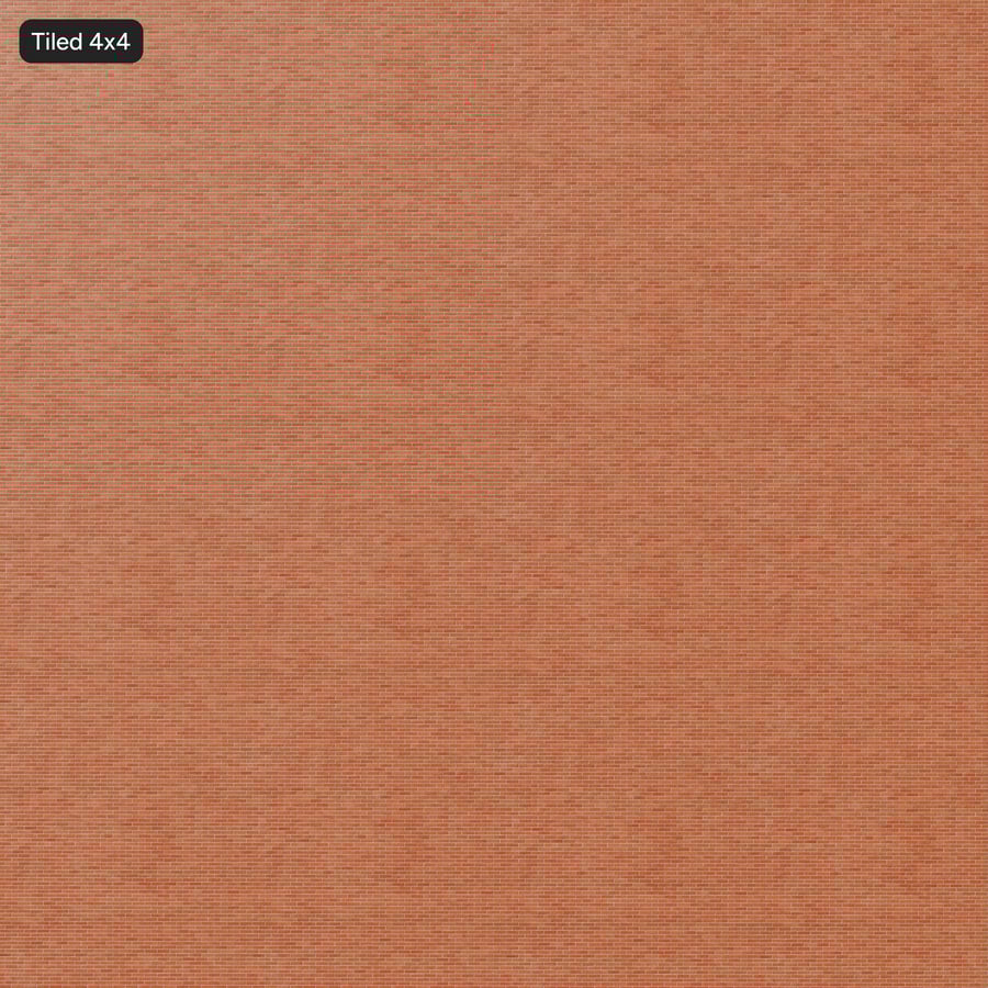 Running Bond Smooth Face Brick Wall Texture, Orange