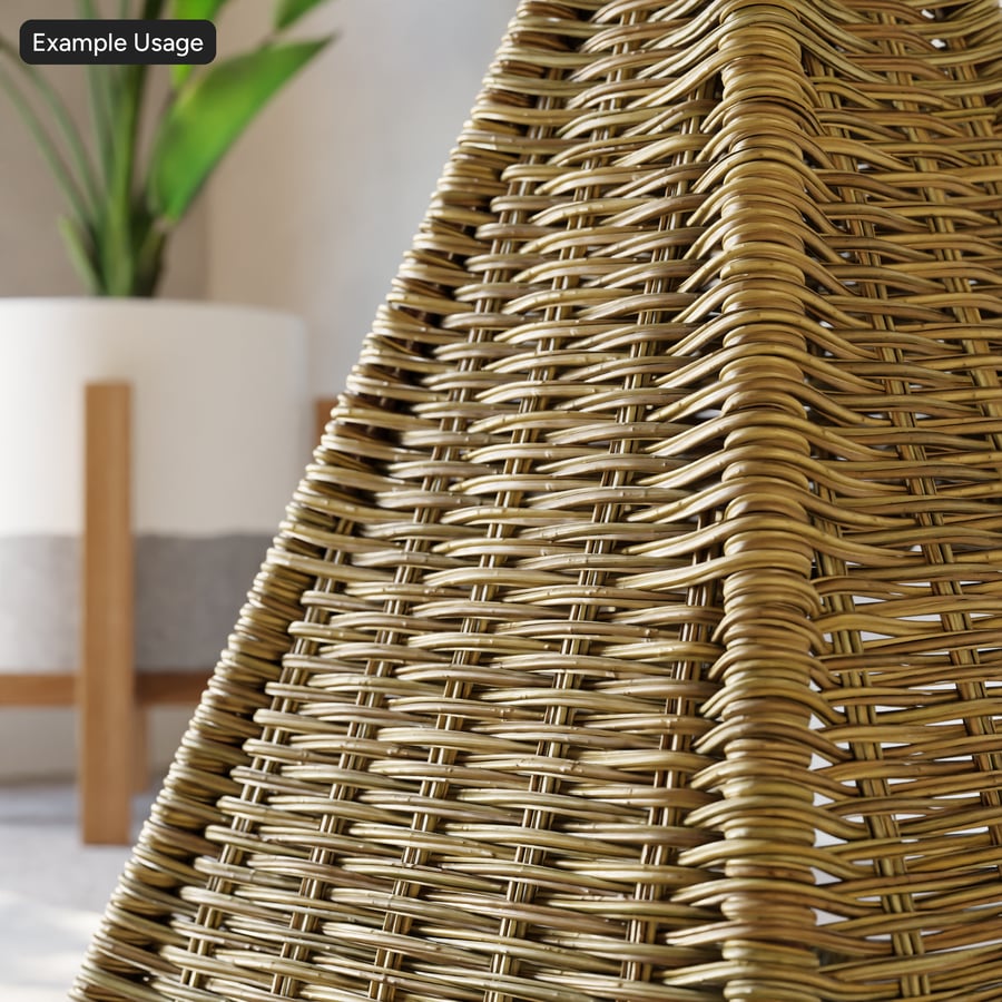 Bamboo Unwrapped Wicker Texture, Green