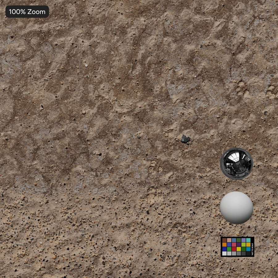 Dry Compacted Silt Desert Ground Texture