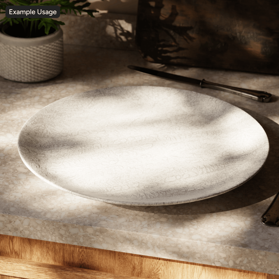 Crawling Glazed Ceramic Pottery Texture, White