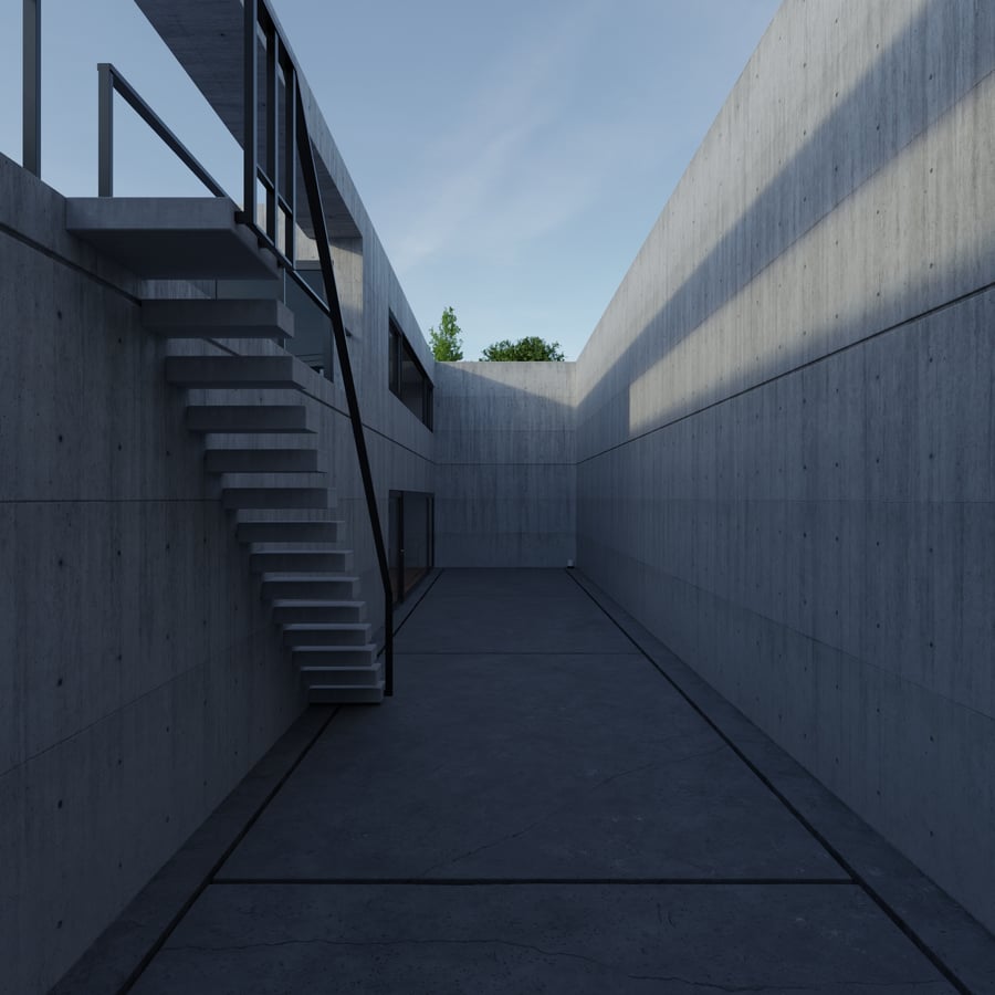 Snowy Mountain Track Clear Sky Outdoor HDRI