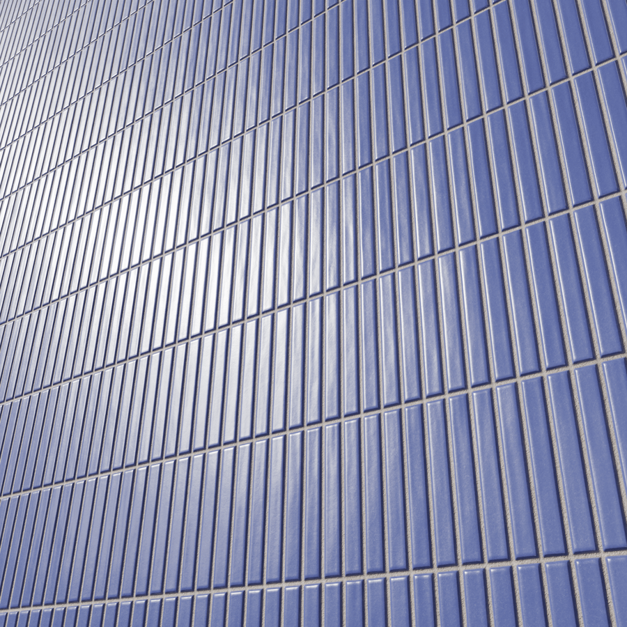 Textura de azulejo cerâmico brilhante Yubi, azul pastel