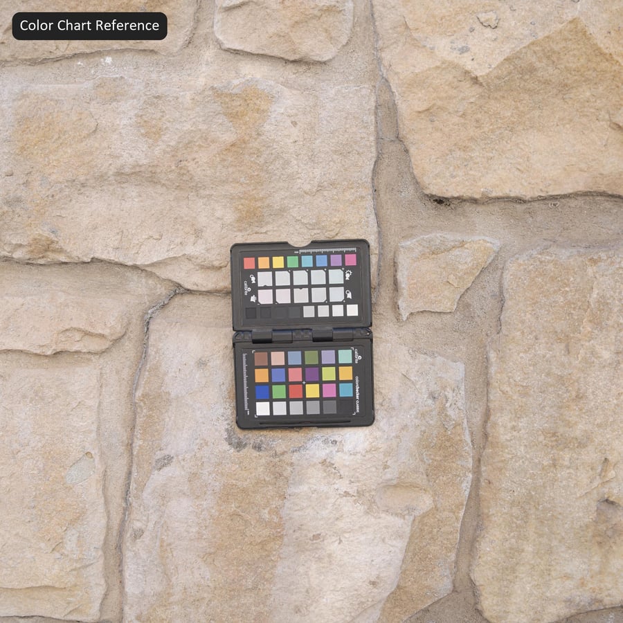 Kết cấu tường đá vụn ố màu, màu vàng