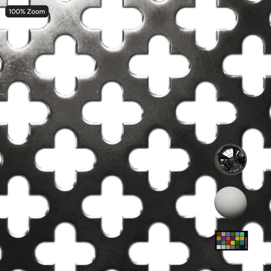 Cross Perforated Metal Texture