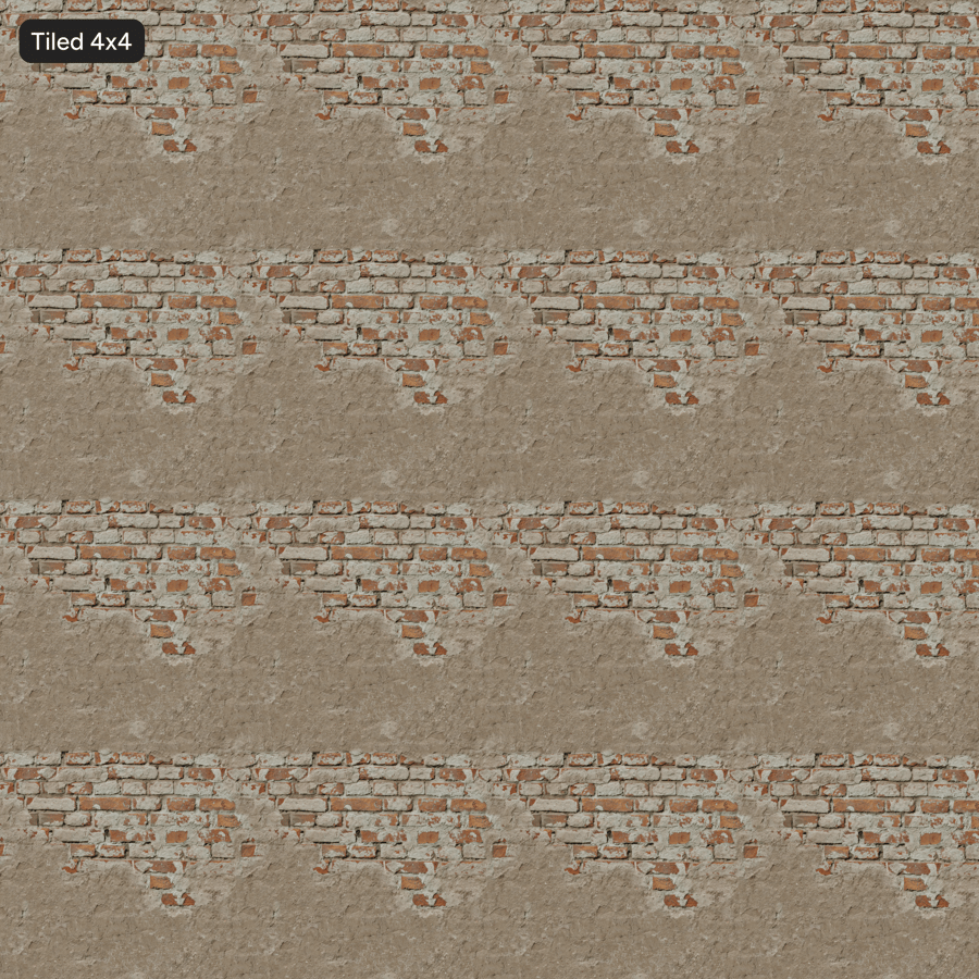 Gammal puts på tegelvägg Textur