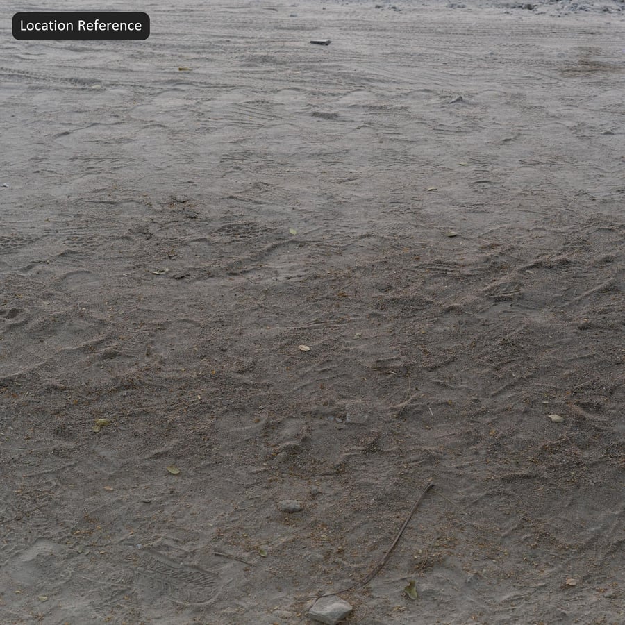 土路紋理上的輪胎印記