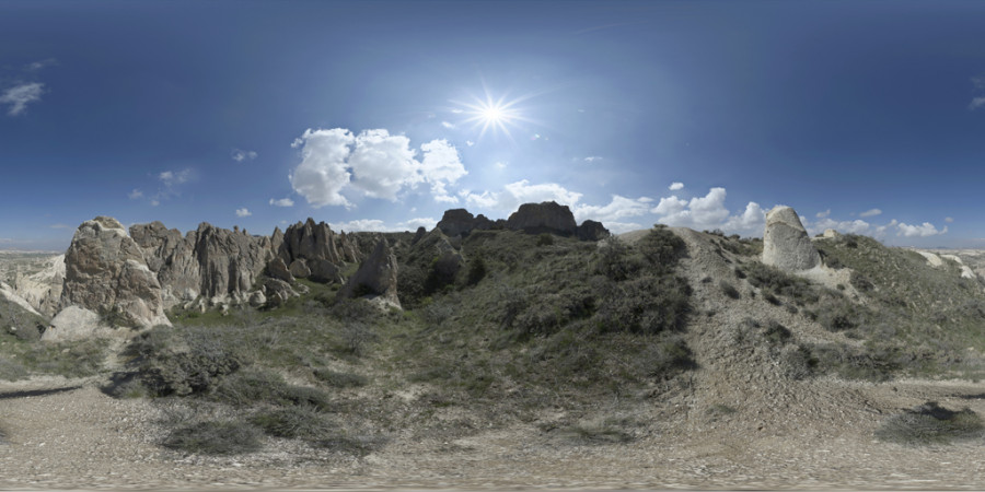 Low Scattered Cloud Afternoon Cappadocia Outdoor Sky HDRI