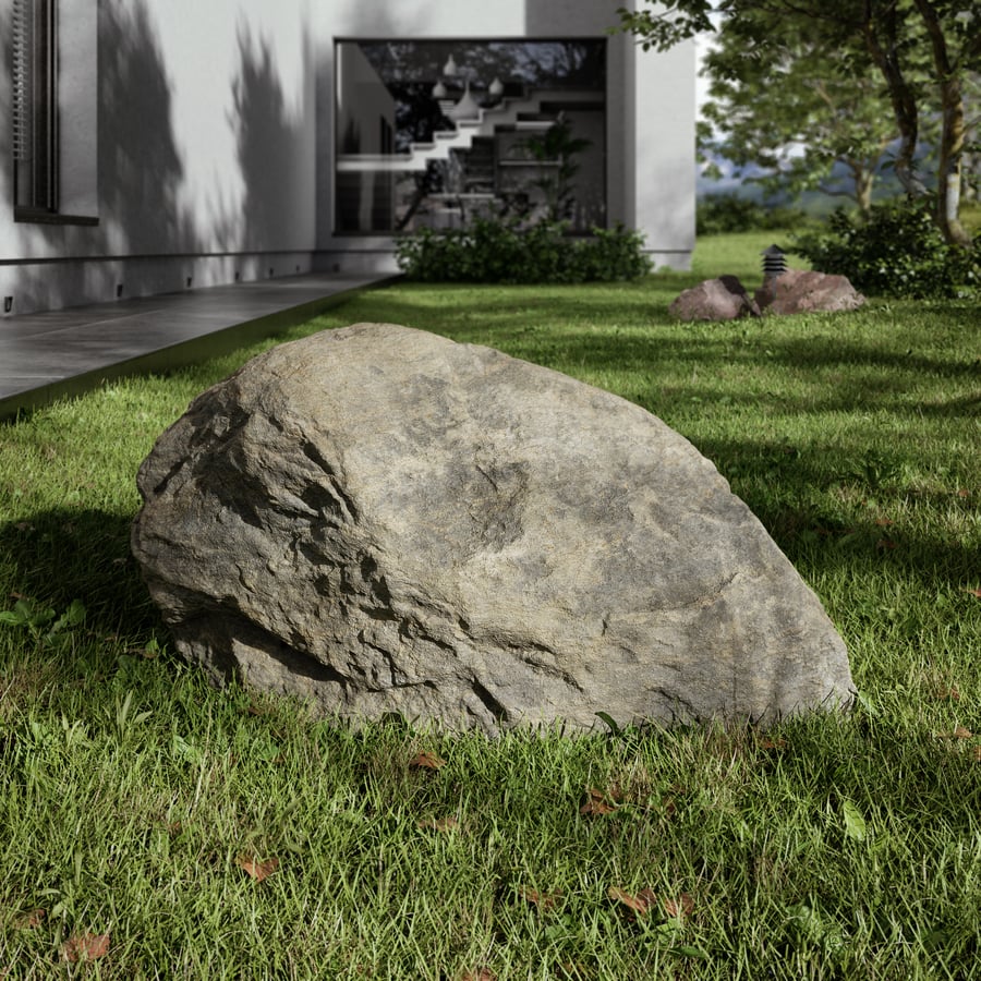 Toned Smooth Large Rock Boulder Model, Yellow