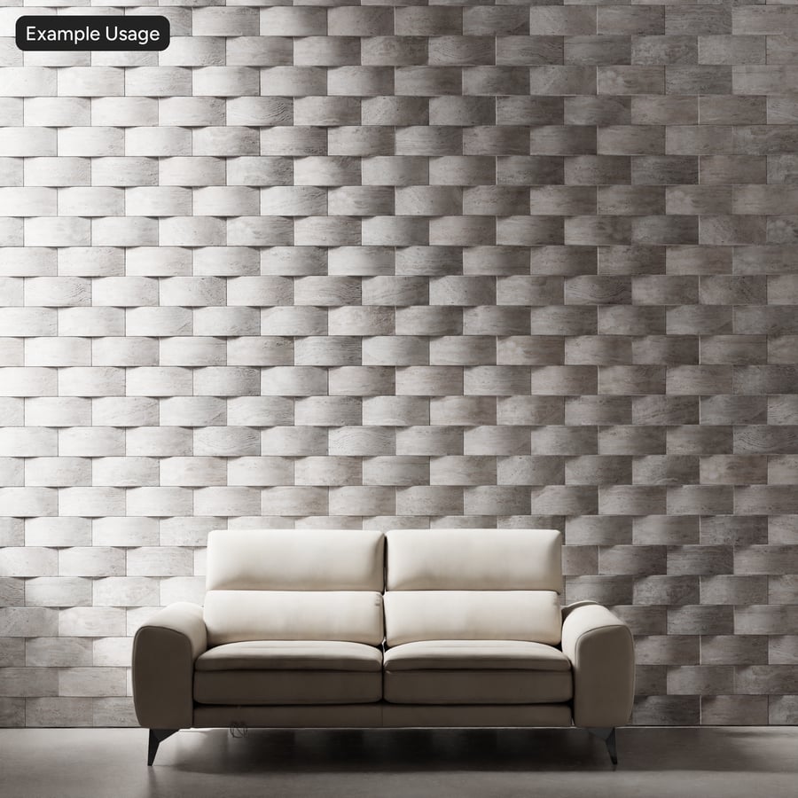 Texture de carreaux 3D en travertin vieilli, gris