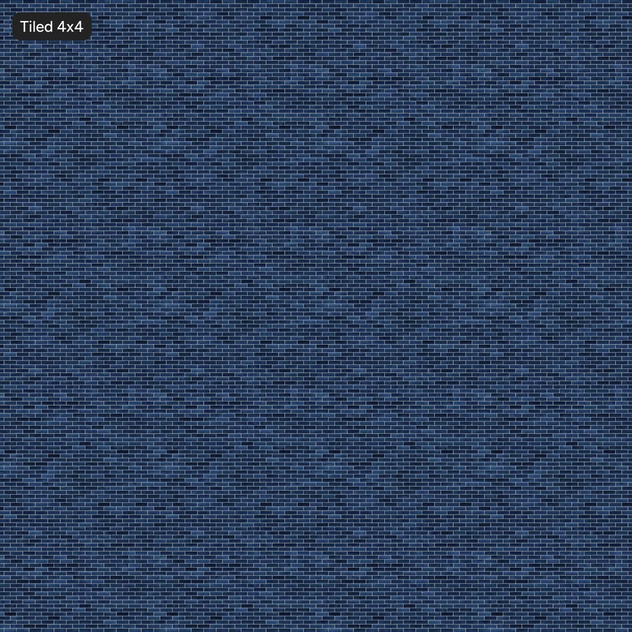 Textura de azulejo brilhante Zellige com desvio retangular, azul real