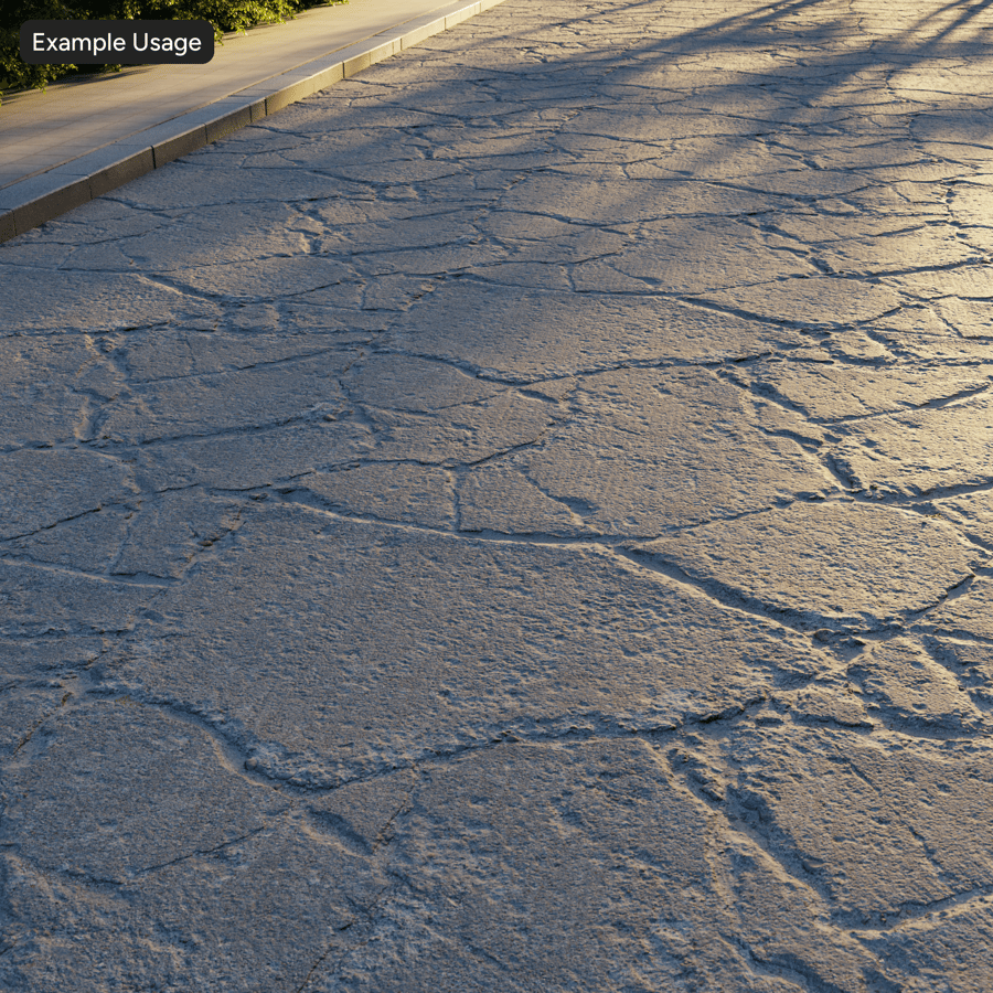 Gebarsten betonwegtextuur