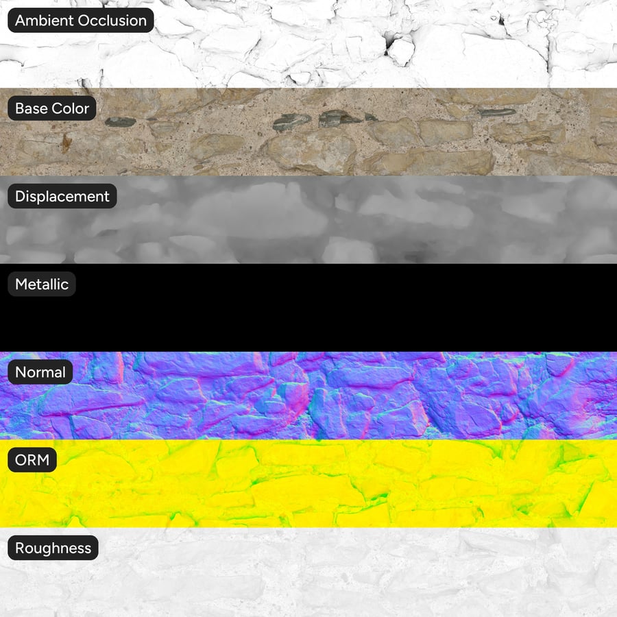 Texture de mur en moellons usés