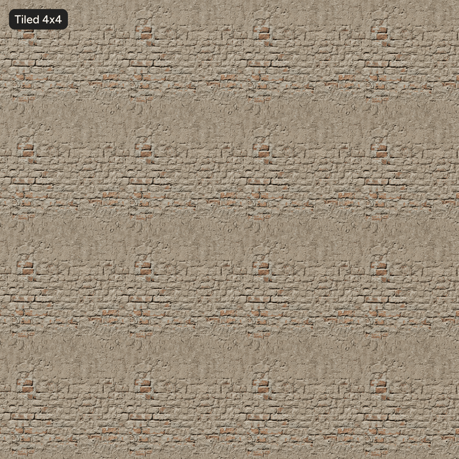 Old Plaster on Brick Wall Texture