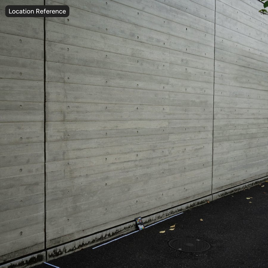 Board Form with Tie Holes Concrete Wall Texture