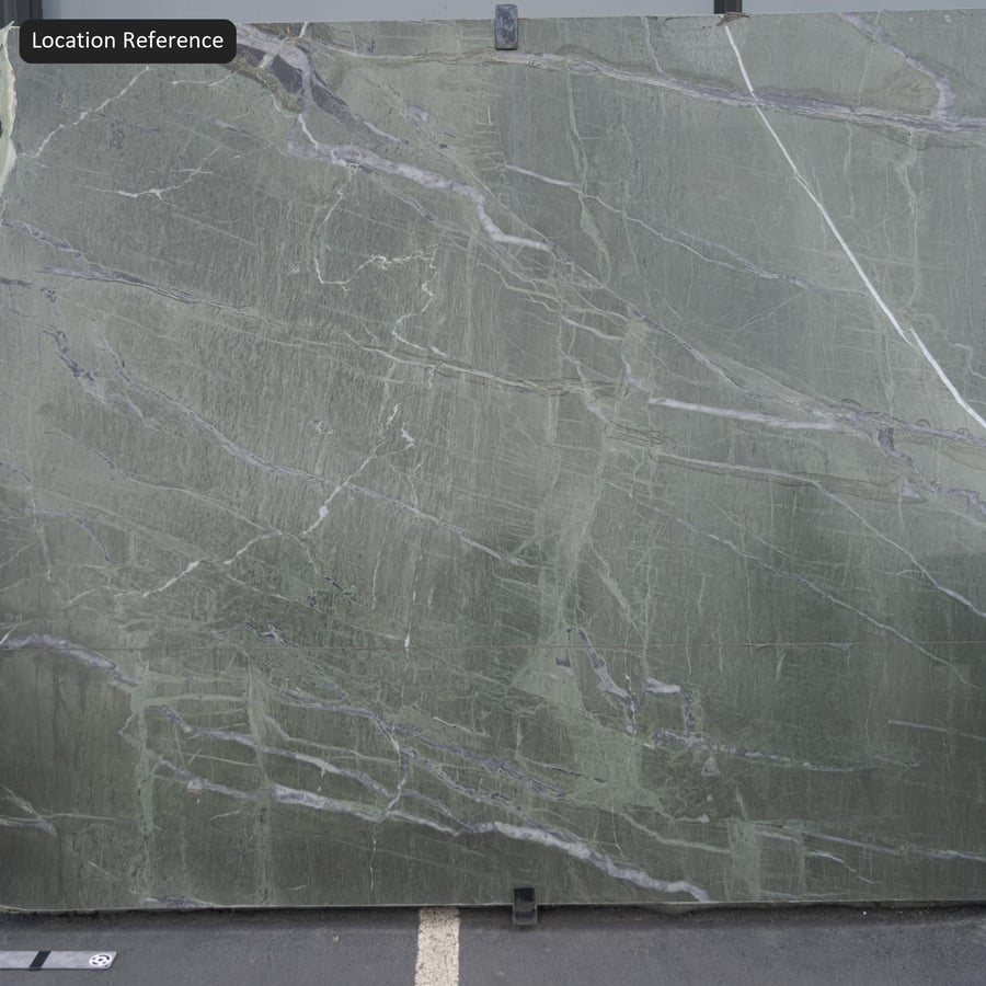 Texture đá marble tấm bóng, màu xám xanh Sage