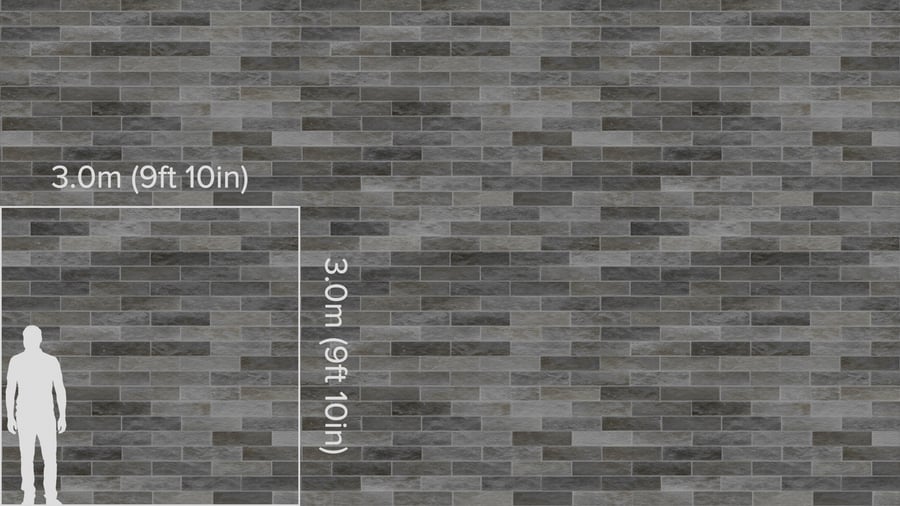 Brick Bond Travertine Tiles Texture, Mocha Grey