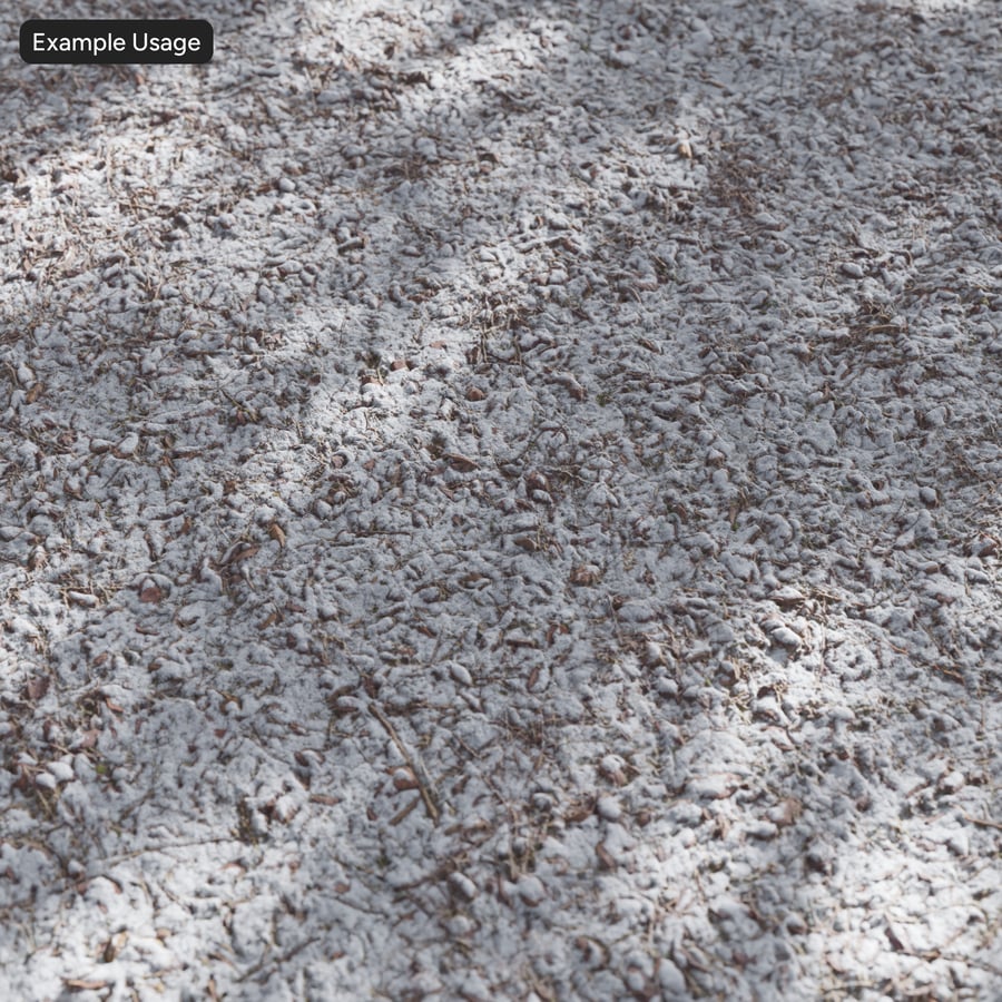 Textura de neve leve sobre terra