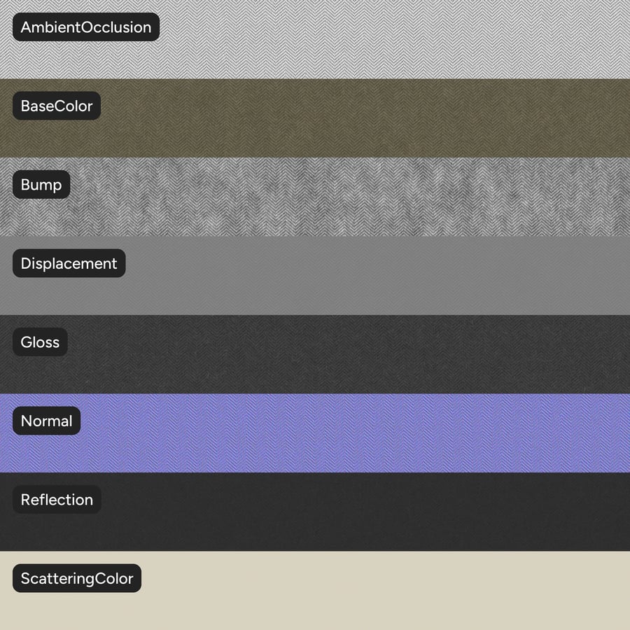 Muted ψαροκόκαλο Loop Pile χαλί δάπεδο υφή, Olive Green