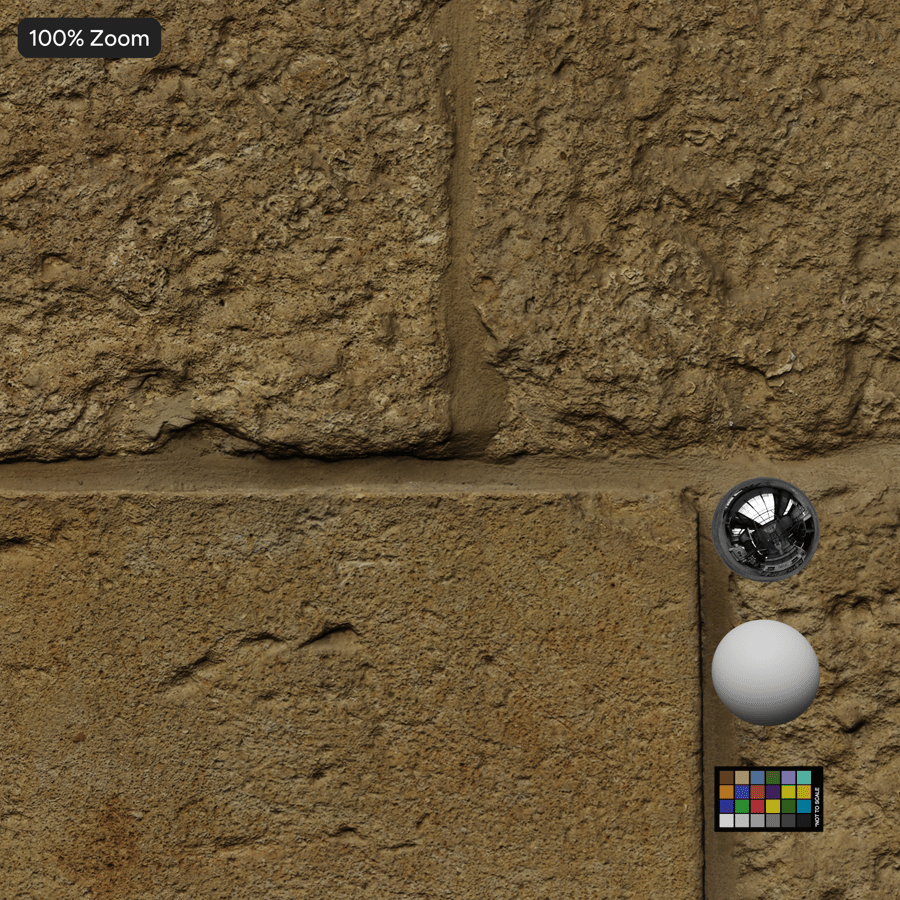 Old Weathered Limestone Block Wall Texture