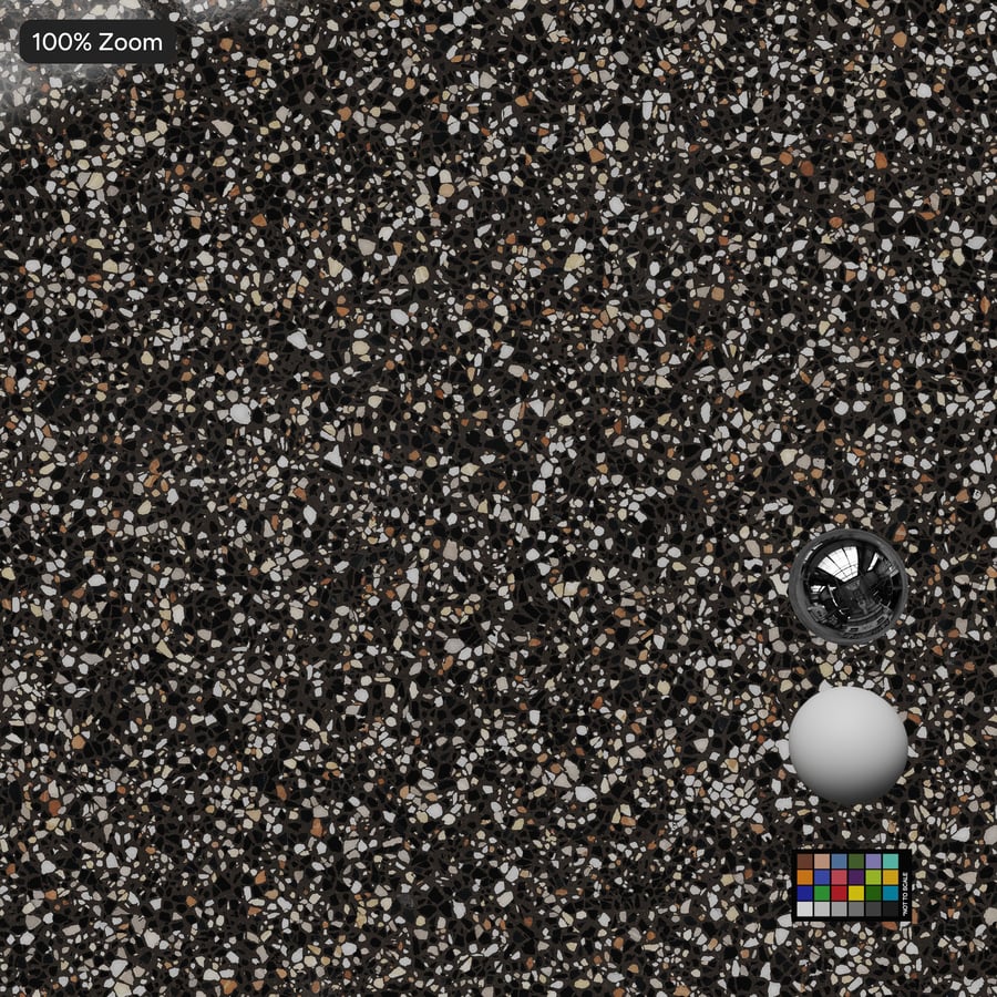 Textura Terrazzo Padrão Polida, Cinza Escuro