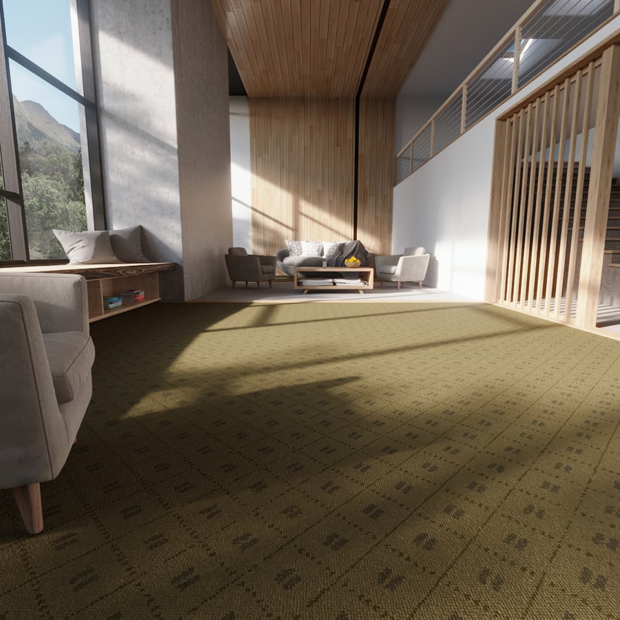 Textura de carpete comercial felpudo para hotel, verde oliva claro