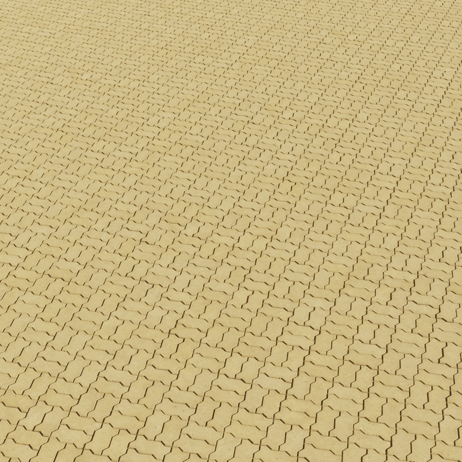 Basketweave Zigzag Concrete Paving Texture, Yellow