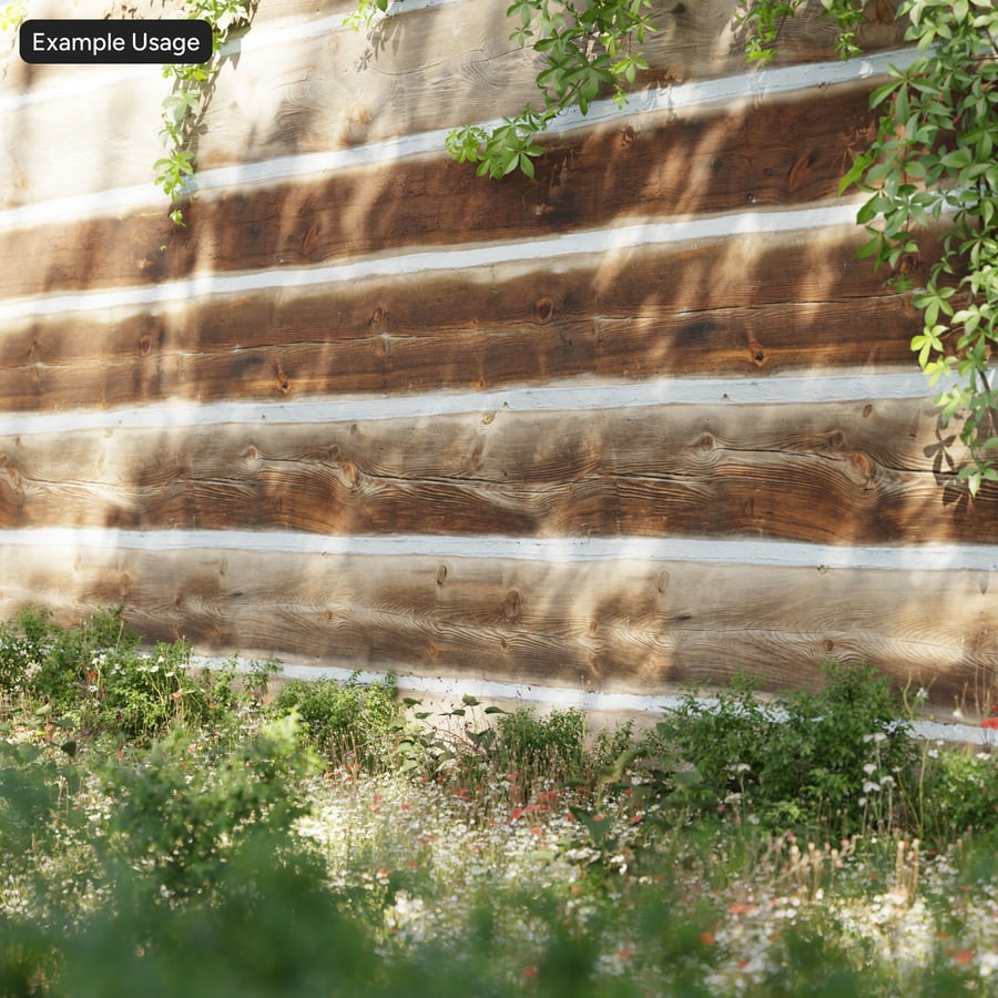 Mortared Rough Hewn Wood Wall Texture