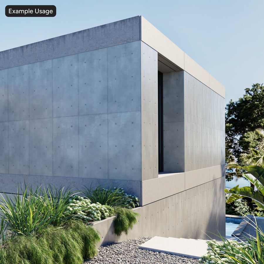 Polished Panel with Tie Hole Concrete Texture