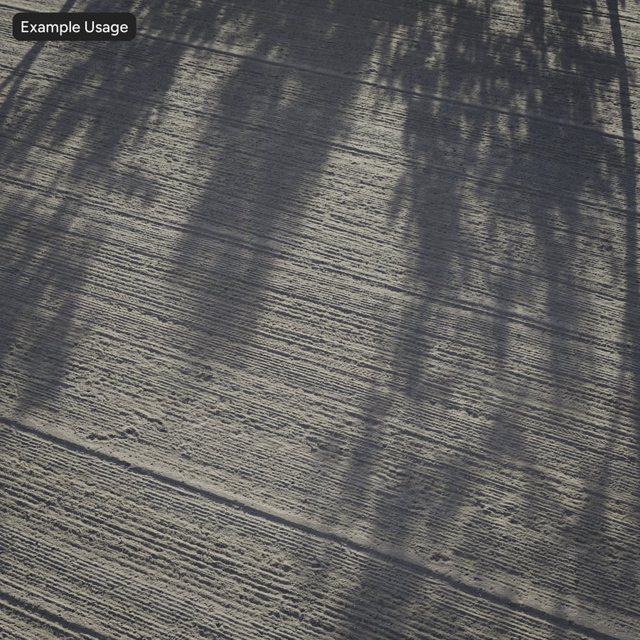 Texture di terreno agricolo arato visto dall'alto, marrone