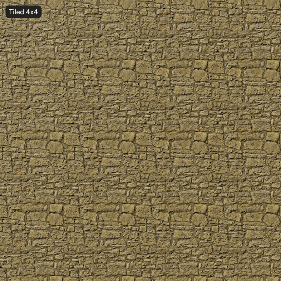 Mossy Old Rubble Stone Wall Texture, gul