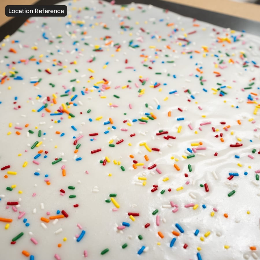 Rainbow Sprinkle Glaze Food Texture, Strawberry