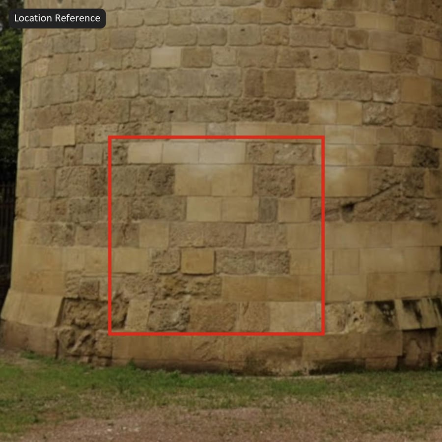 Old Weathered Limestone Block Wall Texture